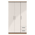 Knightsbridge Tall Triple Plain + Drawer Wardrobe