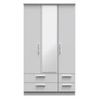 Knightsbridge Tall Triple 2 Drawer Mirror + Drawer Wardrobe