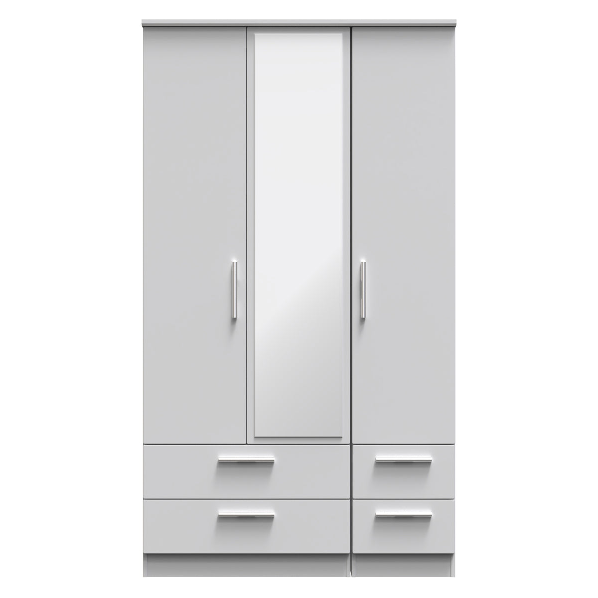 Knightsbridge Tall Triple 2 Drawer Mirror + Drawer Wardrobe