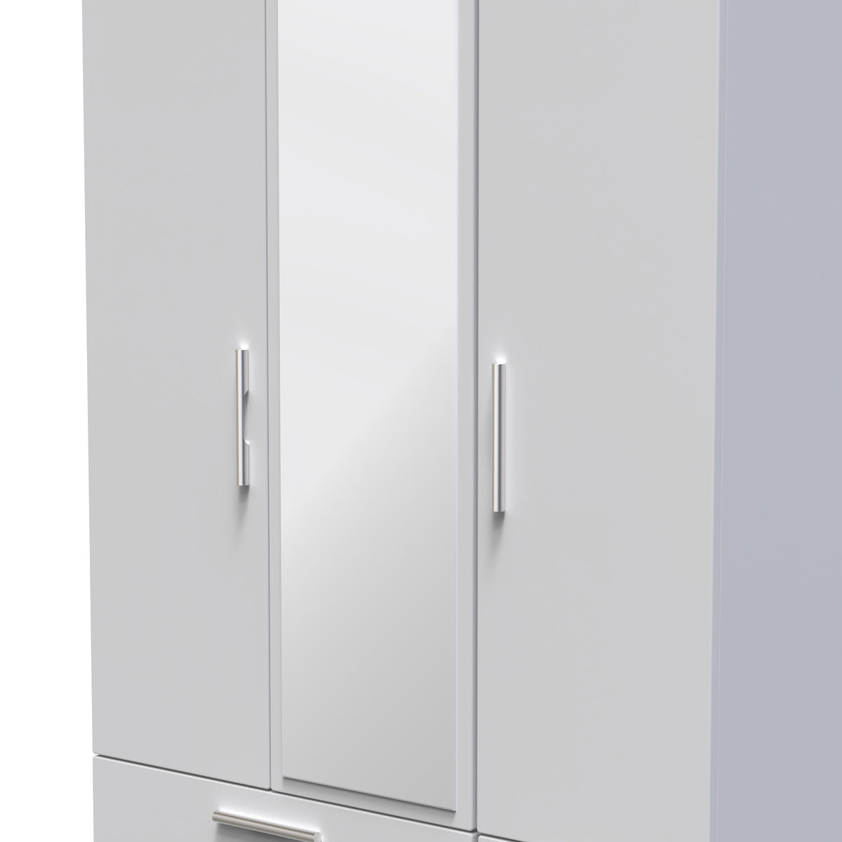 Knightsbridge Tall Triple 2 Drawer Mirror + Drawer Wardrobe