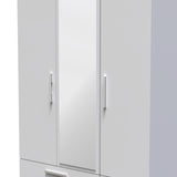 Knightsbridge Tall Triple 2 Drawer Mirror + Drawer Wardrobe