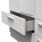 Knightsbridge Tall Triple 2 Drawer Mirror + Drawer Wardrobe