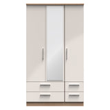 Knightsbridge Tall Triple 2 Drawer Mirror + Drawer Wardrobe