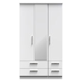 Knightsbridge Tall Triple 2 Drawer Mirror + Drawer Wardrobe