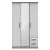 Knightsbridge Tall Triple Mirror + Drawer Wardrobe