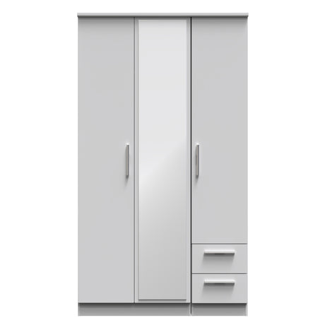Knightsbridge Tall Triple Mirror + Drawer Wardrobe
