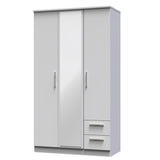 Knightsbridge Tall Triple Mirror + Drawer Wardrobe