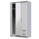 Knightsbridge Tall Triple Mirror + Drawer Wardrobe