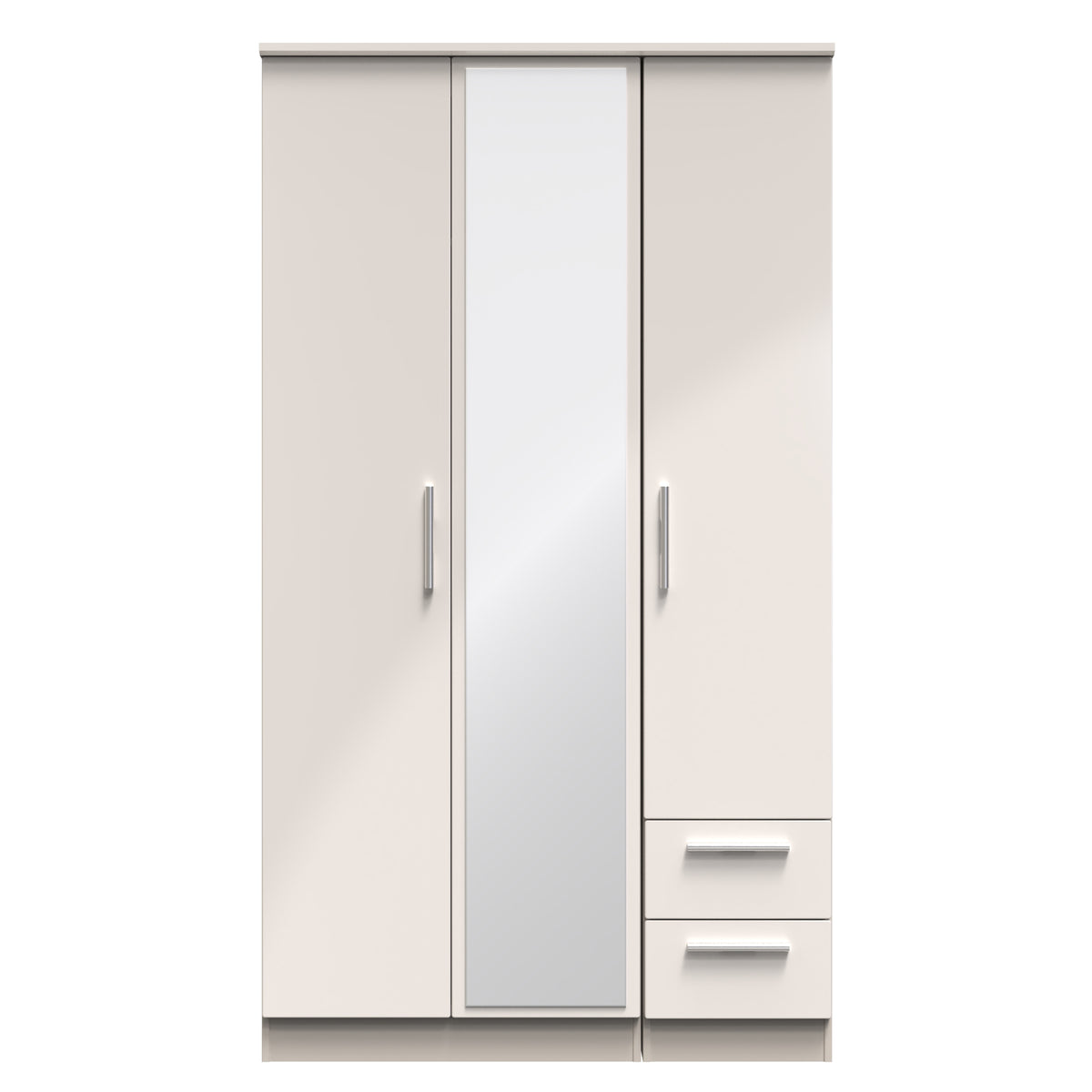 Knightsbridge Tall Triple Mirror + Drawer Wardrobe