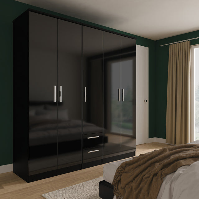 Knightsbridge Tall 5 Door 2 Drawer Wardrobe