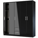 Knightsbridge Tall 5 Door 2 Drawer Wardrobe