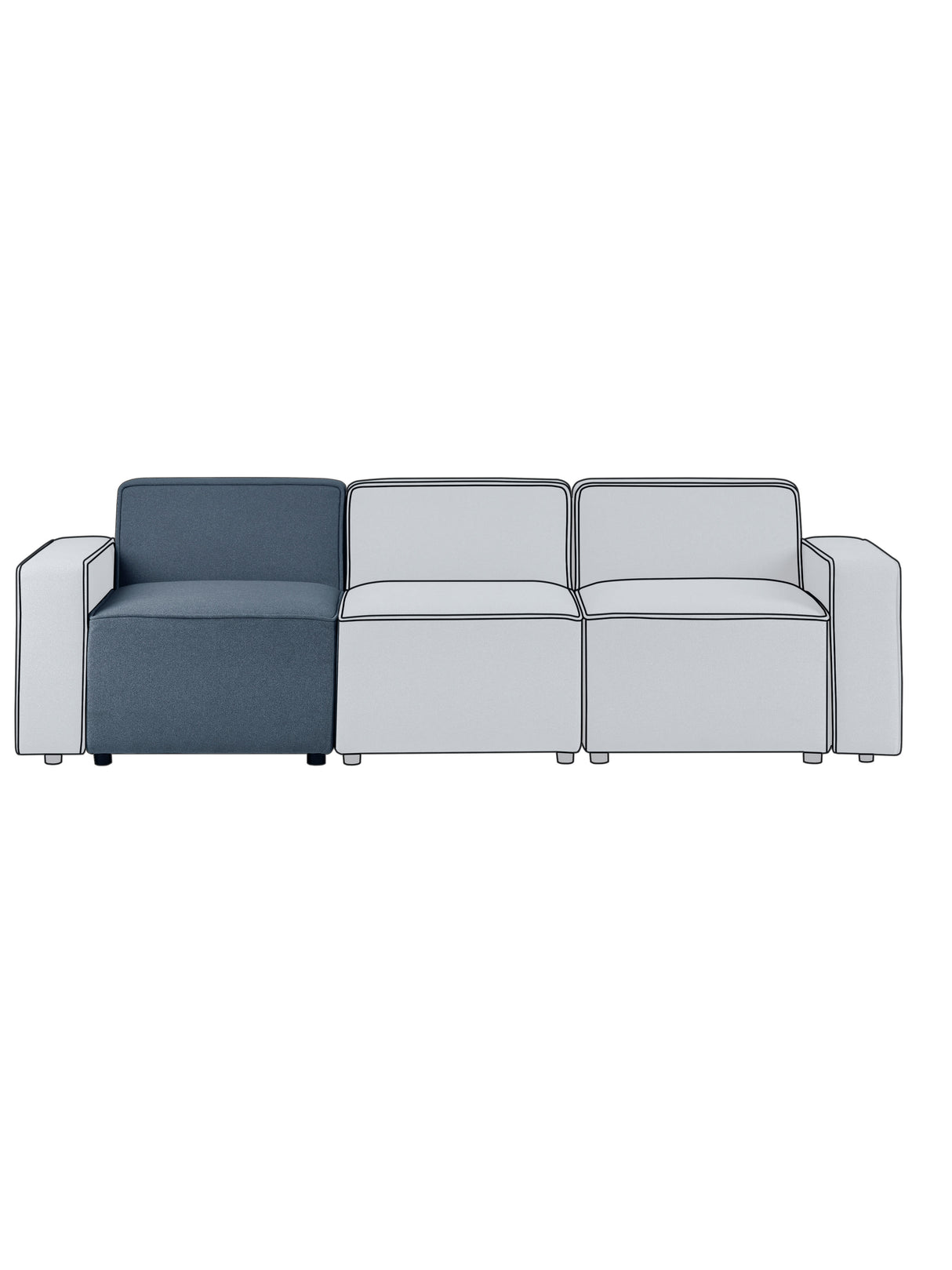 Lago Modular Sofa Armless Seat Unit