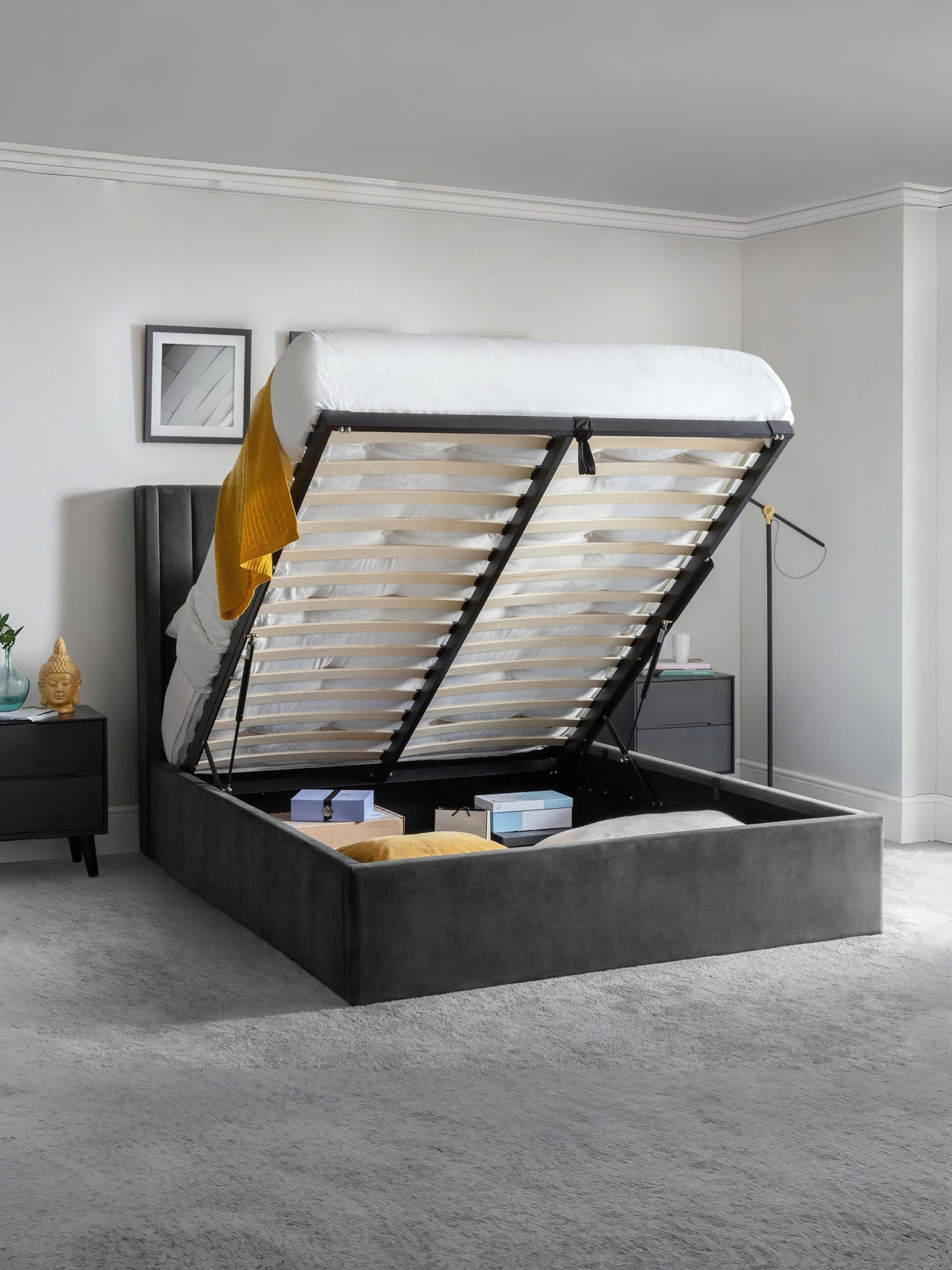 Langham Upholstered Ottoman Storage Bed