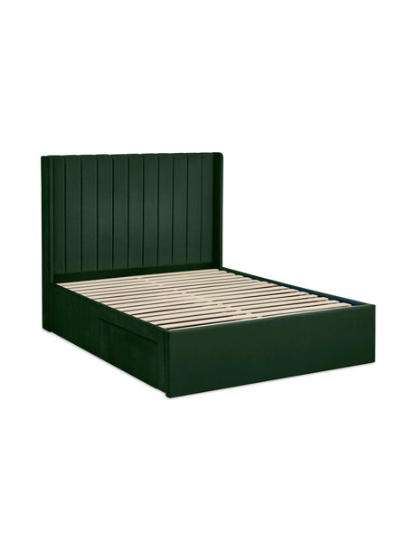 Leila Upholstered Bed with Side Access Storage