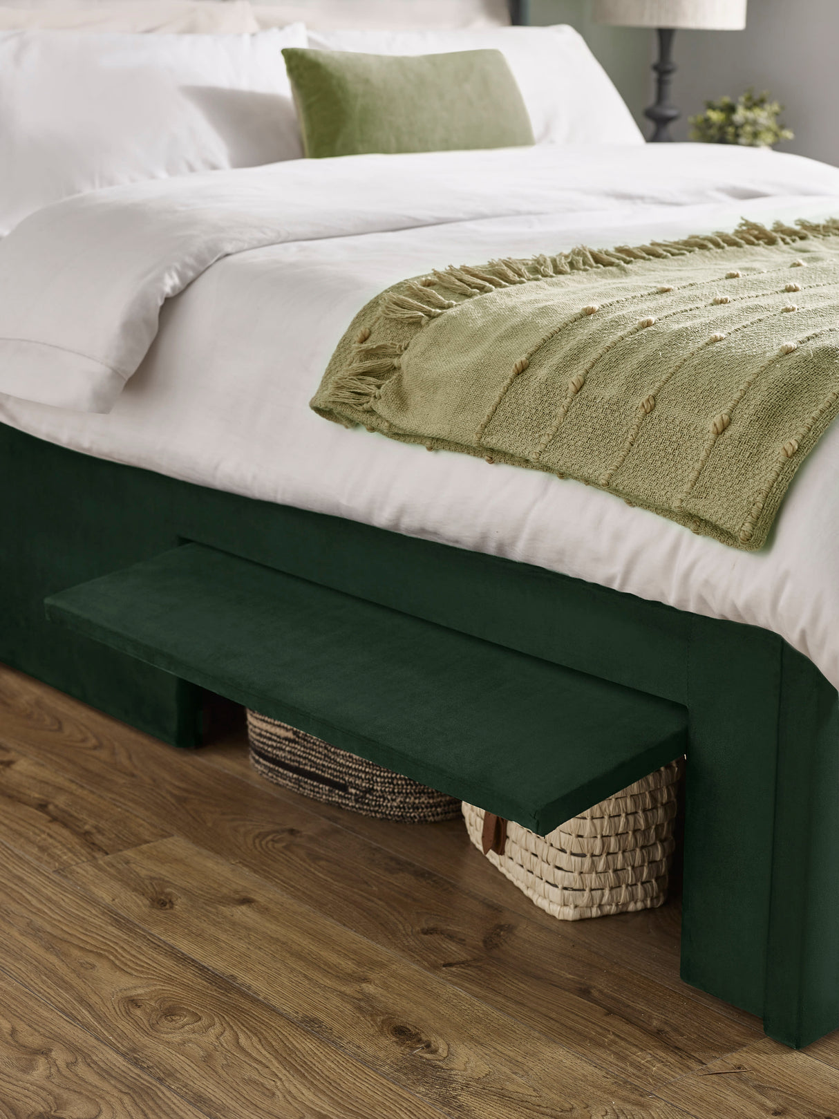 Leila Upholstered Bed with Side Access Storage