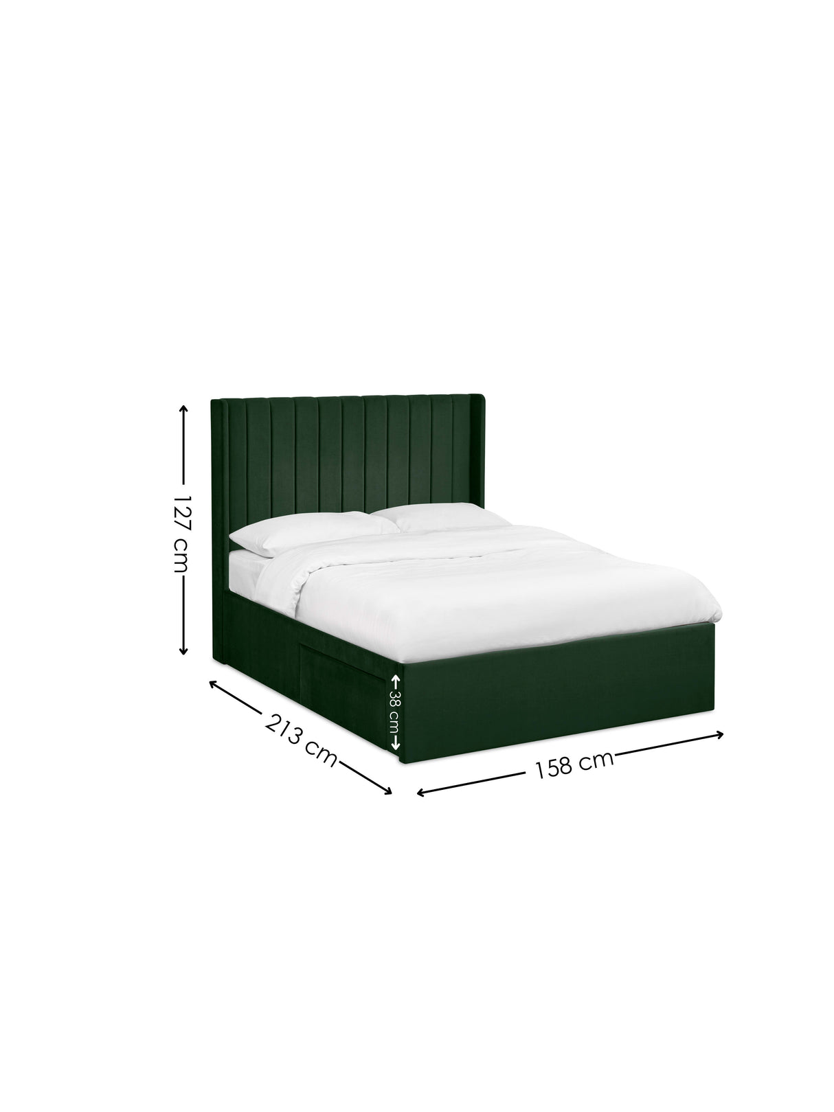 Leila Upholstered Bed with Side Access Storage