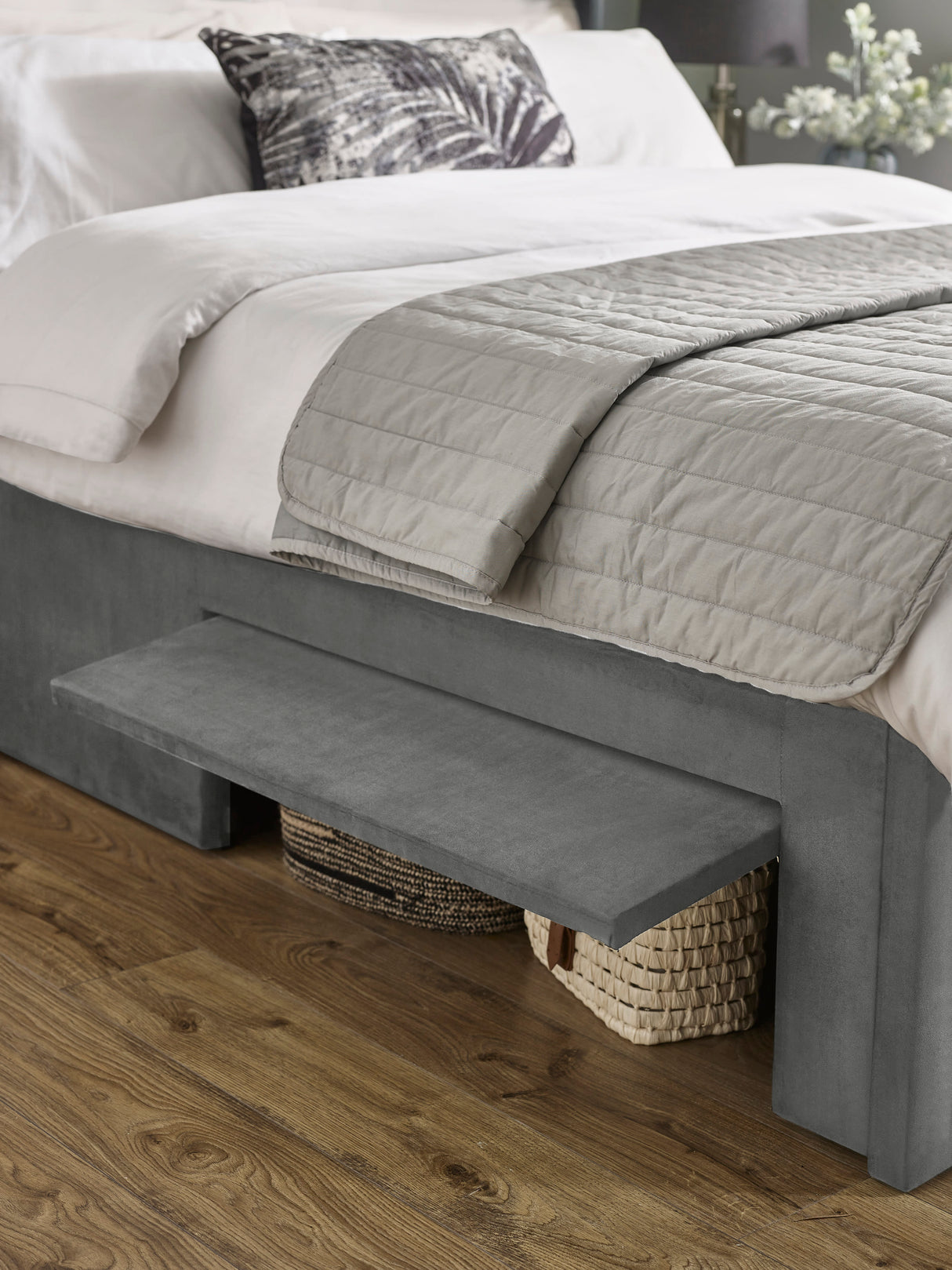 Leila Upholstered Bed with Side Access Storage