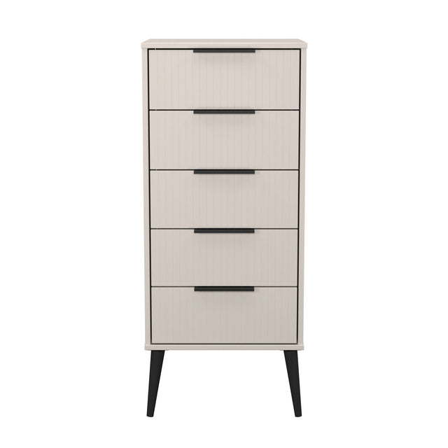 Linear (B) 5 Drawer Bedside Cabinet