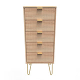 Linear 5 Drawer Bedside Cabinet