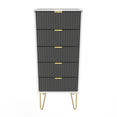 Linear 5 Drawer Bedside Cabinet