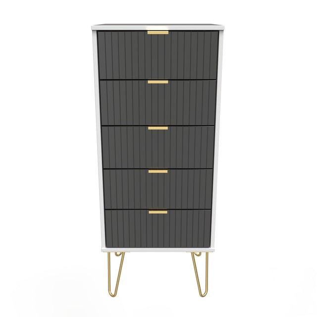 Linear 5 Drawer Bedside Cabinet