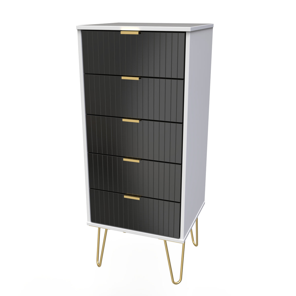 Linear 5 Drawer Bedside Cabinet