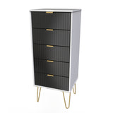 Linear 5 Drawer Bedside Cabinet