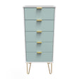 Linear (F) 5 Drawer Bedside Cabinet
