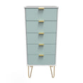Linear (F) 5 Drawer Bedside Cabinet