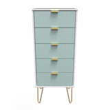 Linear (F) 5 Drawer Bedside Cabinet