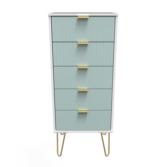 Linear (F) 5 Drawer Bedside Cabinet