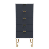 Linear 5 Drawer Bedside Cabinet