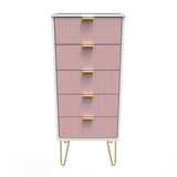 Linear 5 Drawer Bedside Cabinet