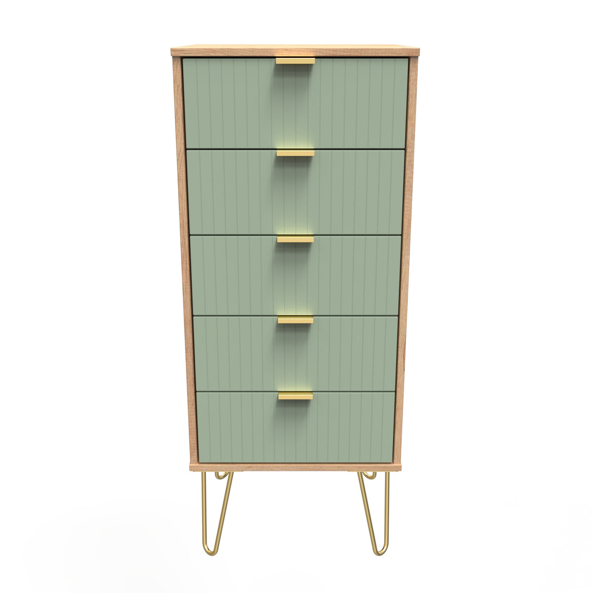 Linear 5 Drawer Bedside Cabinet