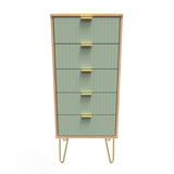Linear 5 Drawer Bedside Cabinet