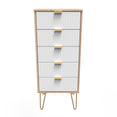 Linear (F) 5 Drawer Bedside Cabinet