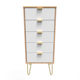 Linear 5 Drawer Bedside Cabinet