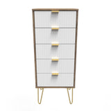 Linear 5 Drawer Bedside Cabinet