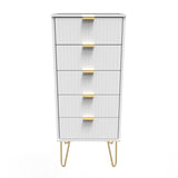 Linear 5 Drawer Bedside Cabinet