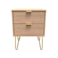 Linear 2 Drawer Bedside Cabinet