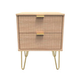 Linear 2 Drawer Bedside Cabinet