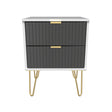 Linear 2 Drawer Bedside Cabinet