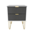 Linear 2 Drawer Bedside Cabinet