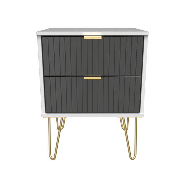 Linear 2 Drawer Bedside Cabinet