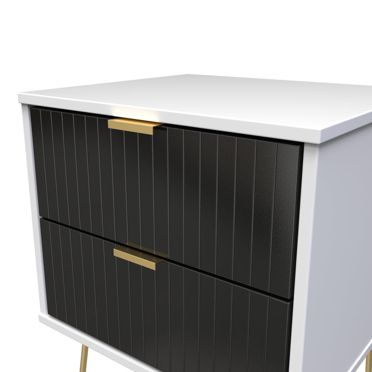 Linear 2 Drawer Bedside Cabinet