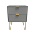 Linear 2 Drawer Bedside Cabinet