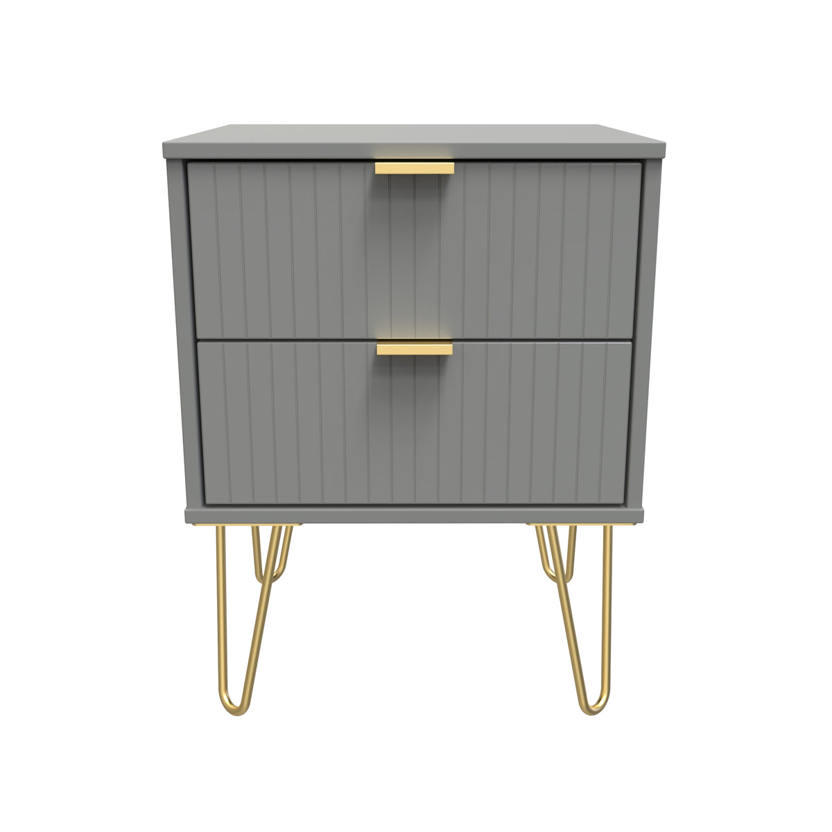 Linear 2 Drawer Bedside Cabinet
