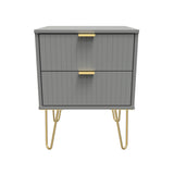 Linear 2 Drawer Bedside Cabinet
