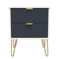 Linear 2 Drawer Bedside Cabinet