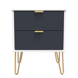Linear 2 Drawer Bedside Cabinet